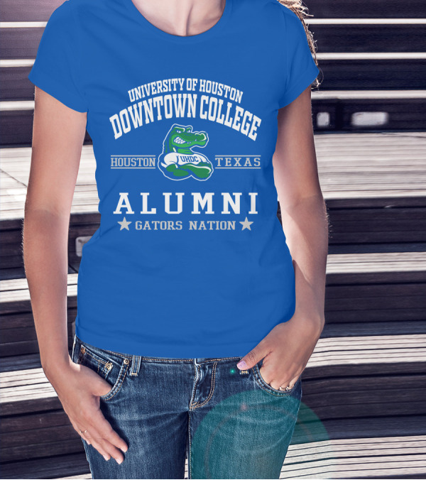 University Of Houston Downtown College Alumni UHDC Gators Nation Texas Houston T-Shirt