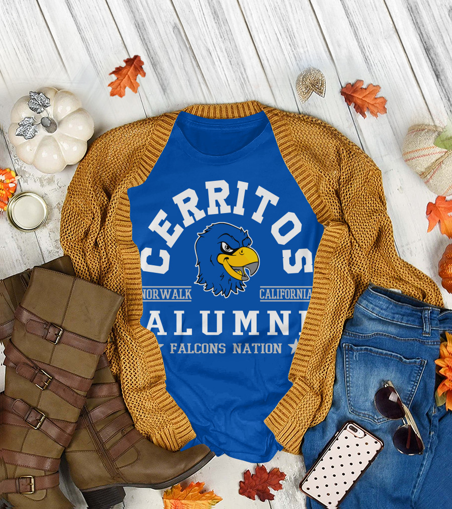Cerritos Norwalk California Alumni Falcons Nation T-Shirt