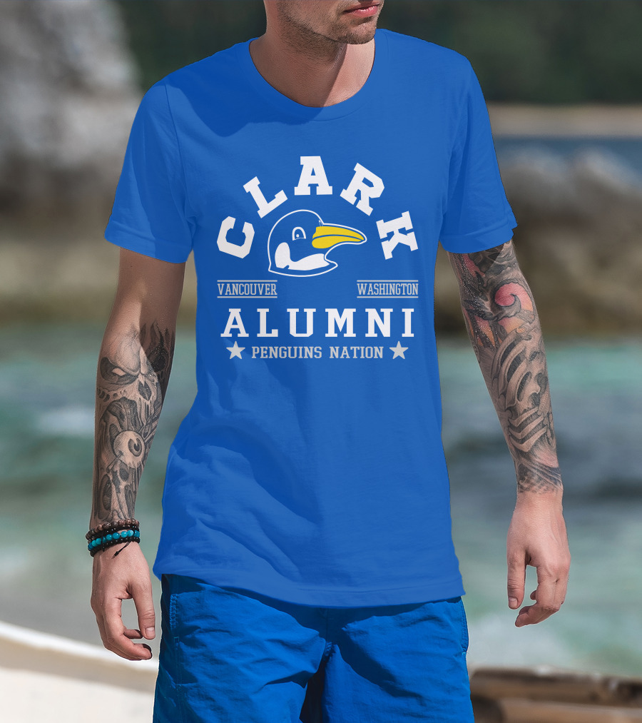 Clark College Vancouver Washington Alumni Penguins Nation T-Shirt