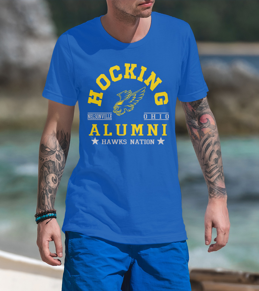 Hocking Nelsonville Ohio Alumni Hawks Nation T-Shirt