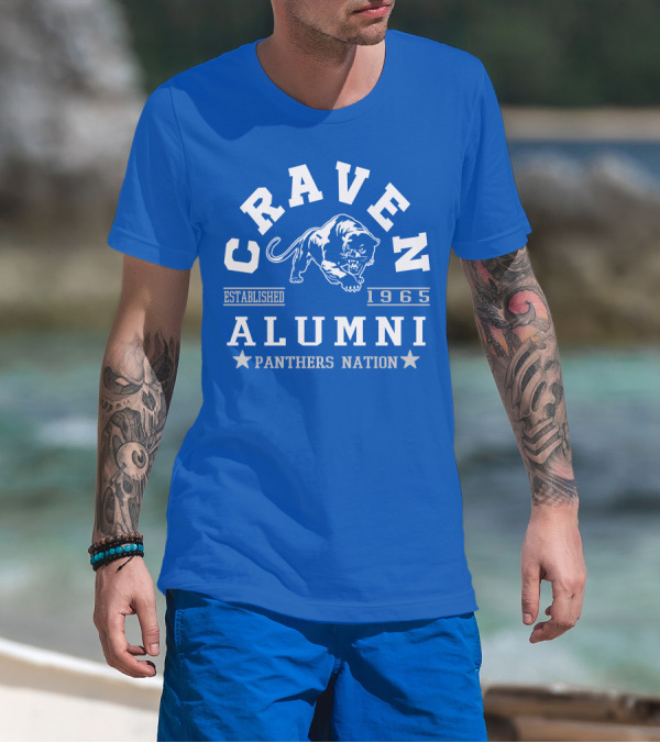 Craven Alumni Established 1965 Panthers Nation T-Shirt