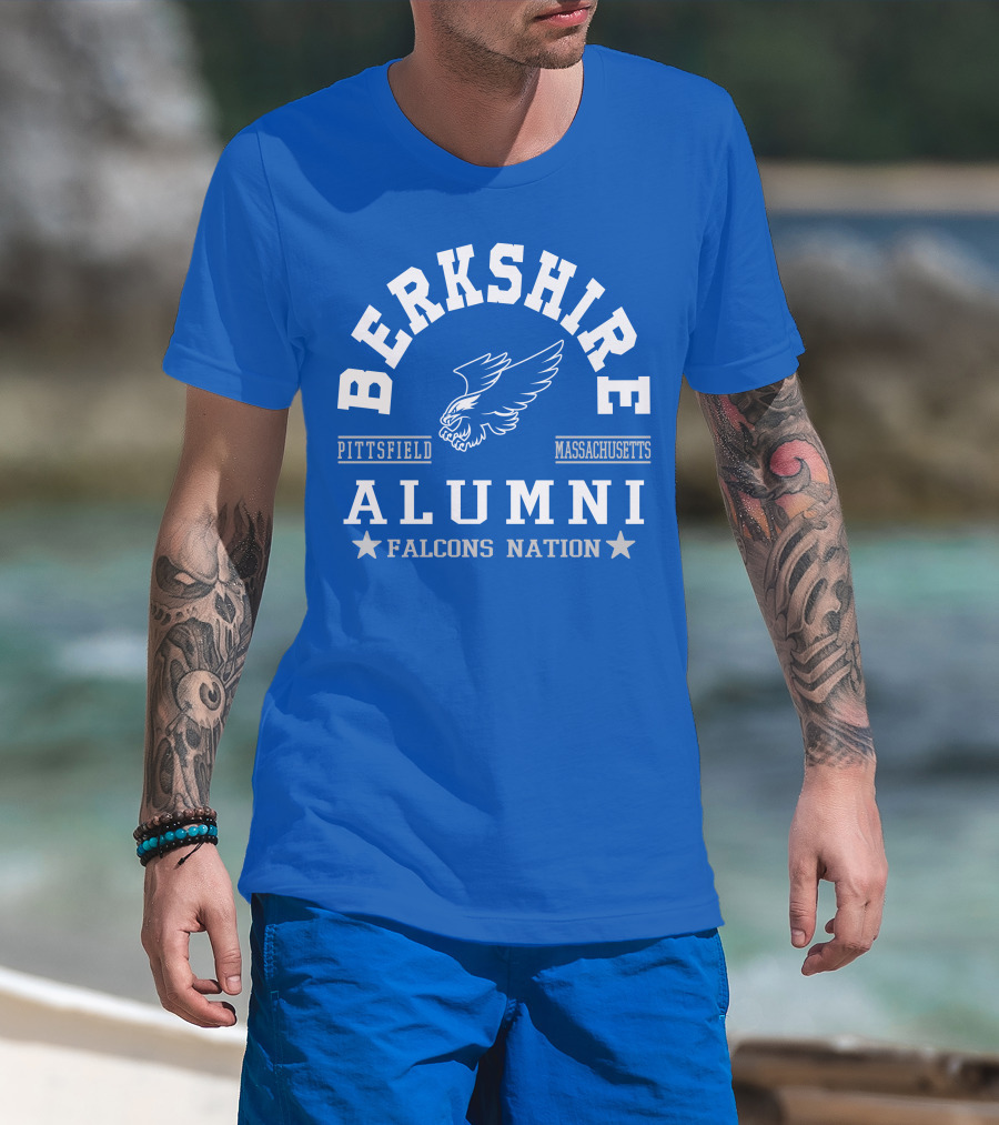 Berkshire Pittsfield Massachusetts Alumni Falcons Nation T-Shirt