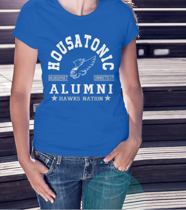 Housatonic Bridgeport Connecticut Alumni Hawks Nation T-Shirt