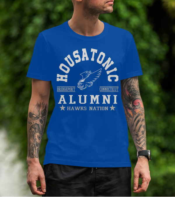 Housatonic Bridgeport Connecticut Alumni Hawks Nation T-Shirt