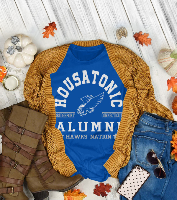 Housatonic Bridgeport Connecticut Alumni Hawks Nation T-Shirt