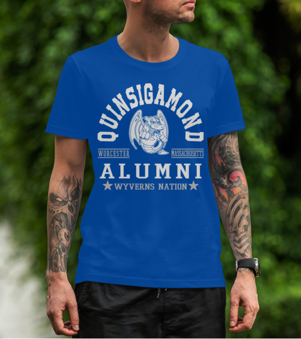 Quinsigamond Worcester Massachusetts Alumni Wyverns Nation T-Shirt