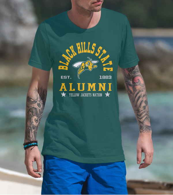 Black Hills State Alumni Yellow Jackets Nation Est. 1883 T-Shirt