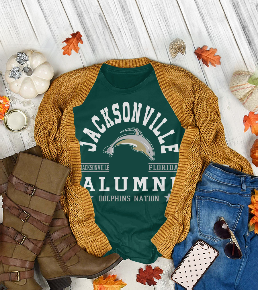 Jacksonville Florida Alumni Dolphins Nation T-Shirt