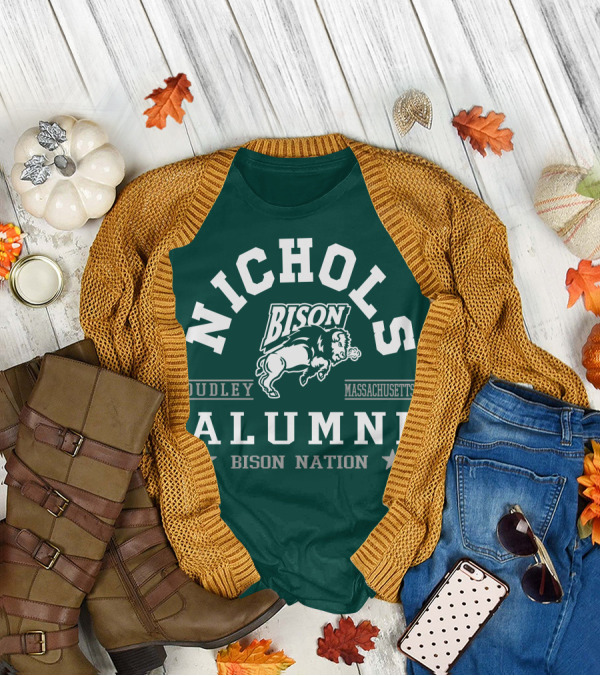 Nichols College Dudley Massachusetts Bison Alumni Nation T-Shirt
