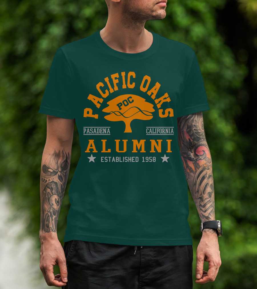 Pacific Oaks POC Alumni Pasadena California Established 1958 T-Shirt