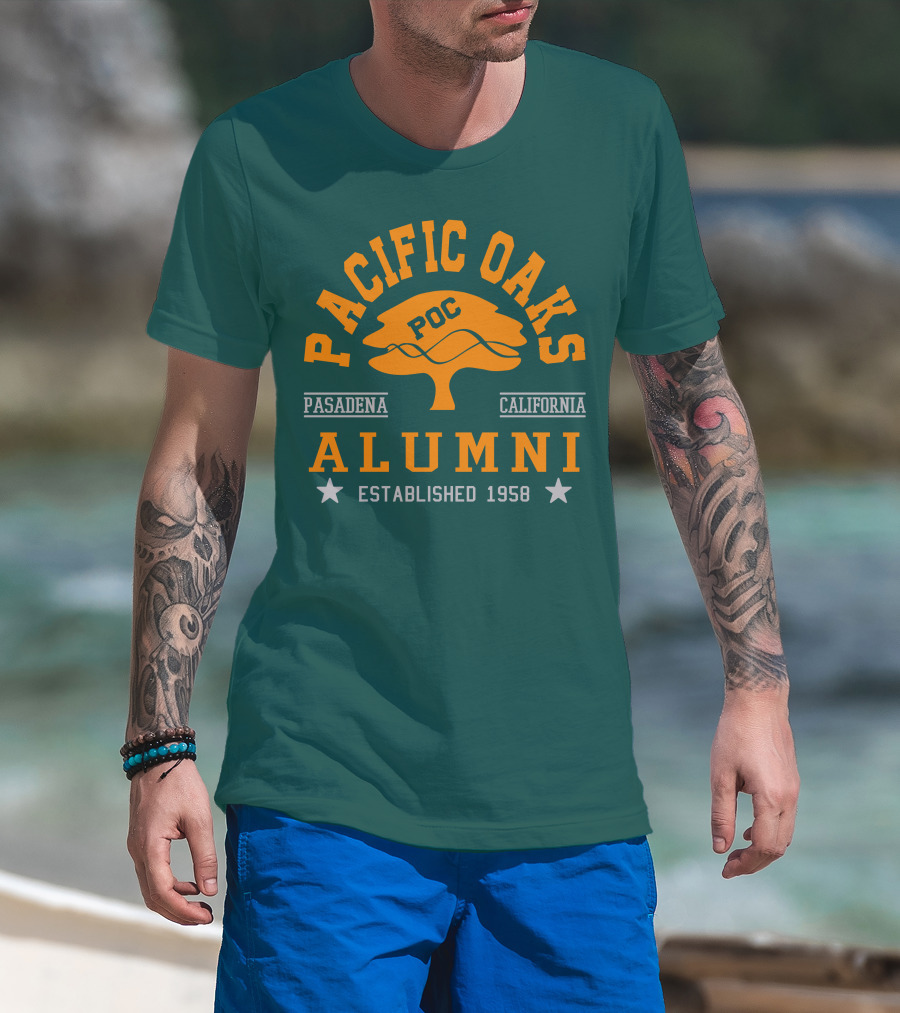 Pacific Oaks POC Alumni Pasadena California Established 1958 T-Shirt
