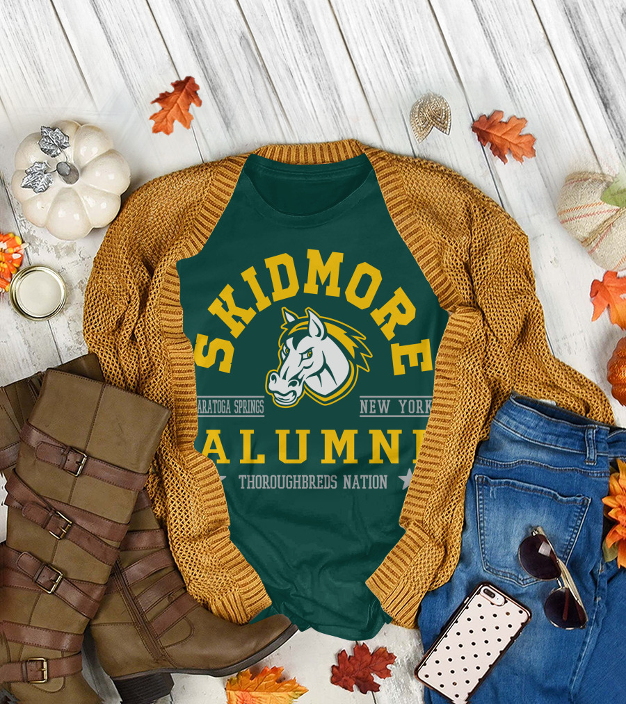 Skidmore College Alumni Saratoga Springs New York Thoroughbreds Nation T-Shirt