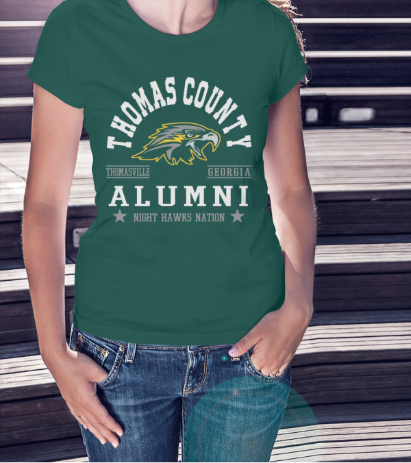 Thomas County Alumni Night Hawks Nation Thomasville Georgia T-Shirt