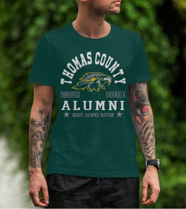 Thomas County Alumni Night Hawks Nation Thomasville Georgia T-Shirt