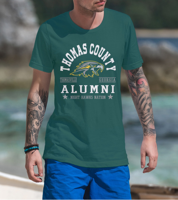 Thomas County Alumni Night Hawks Nation Thomasville Georgia T-Shirt