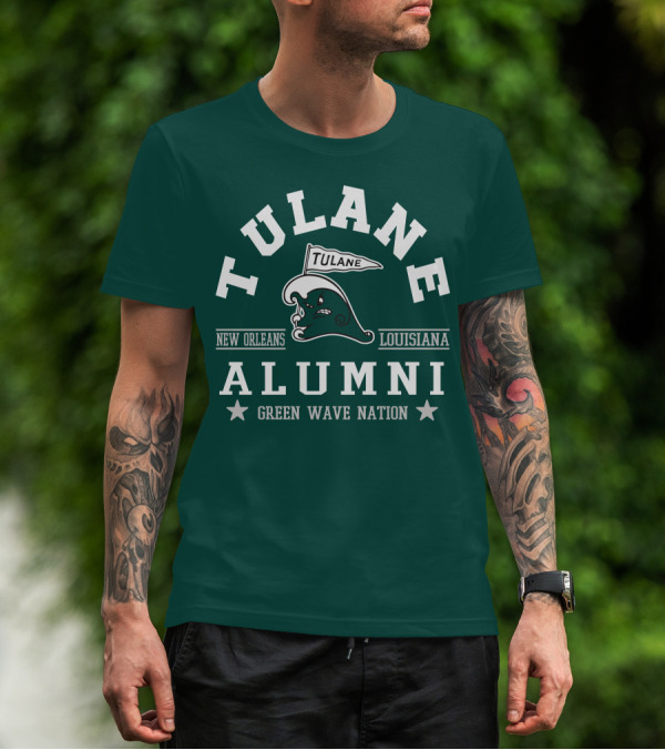 Tulane Alumni Logo New Orleans Louisiana Green Wave Nation T-Shirt