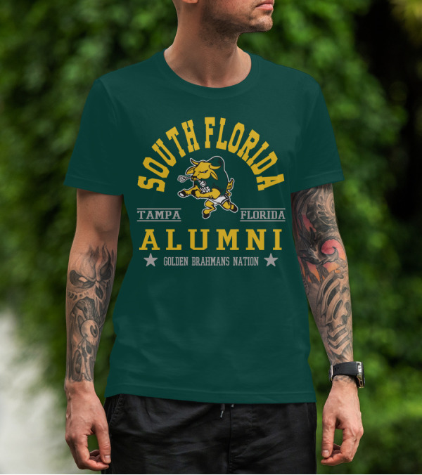 South Florida Alumni Tampa Florida Golden Brahmans Nation T-Shirt