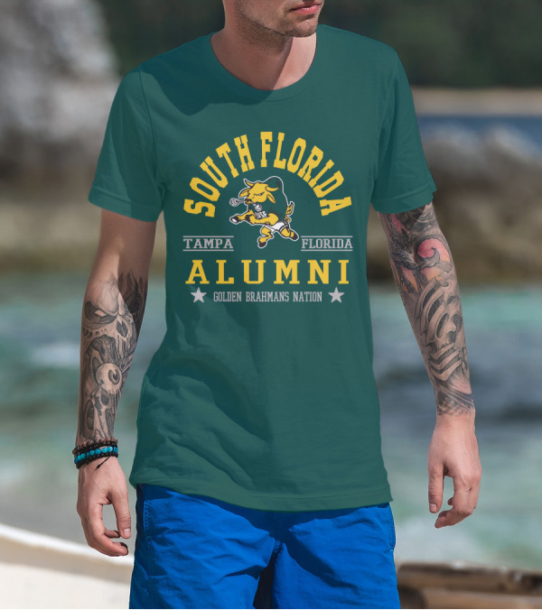 South Florida Alumni Tampa Florida Golden Brahmans Nation T-Shirt