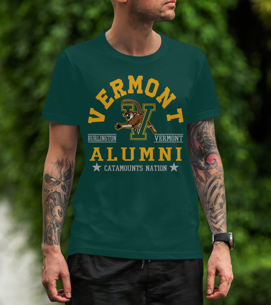 Vermont Burlington Alumni Catamounts Nation T-Shirt