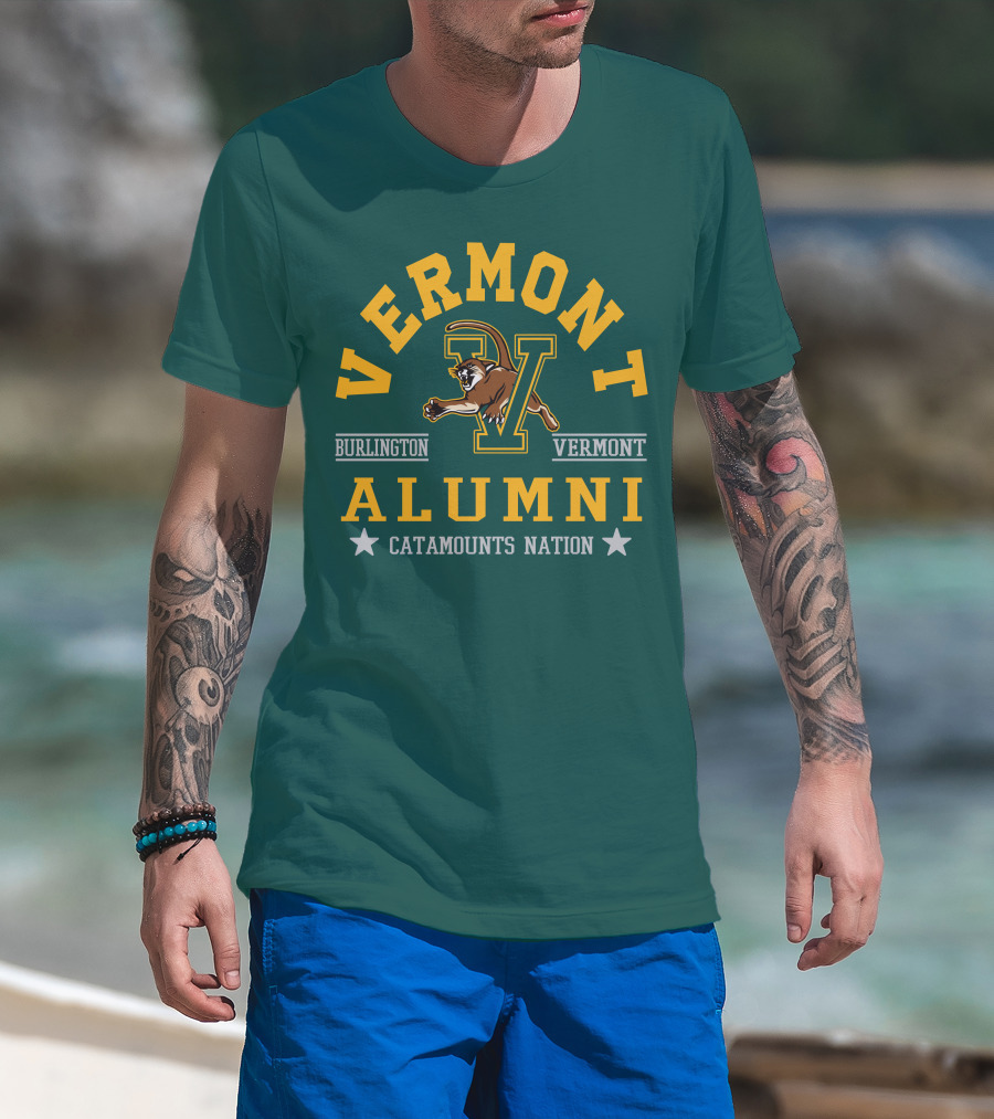 Vermont Burlington Alumni Catamounts Nation T-Shirt