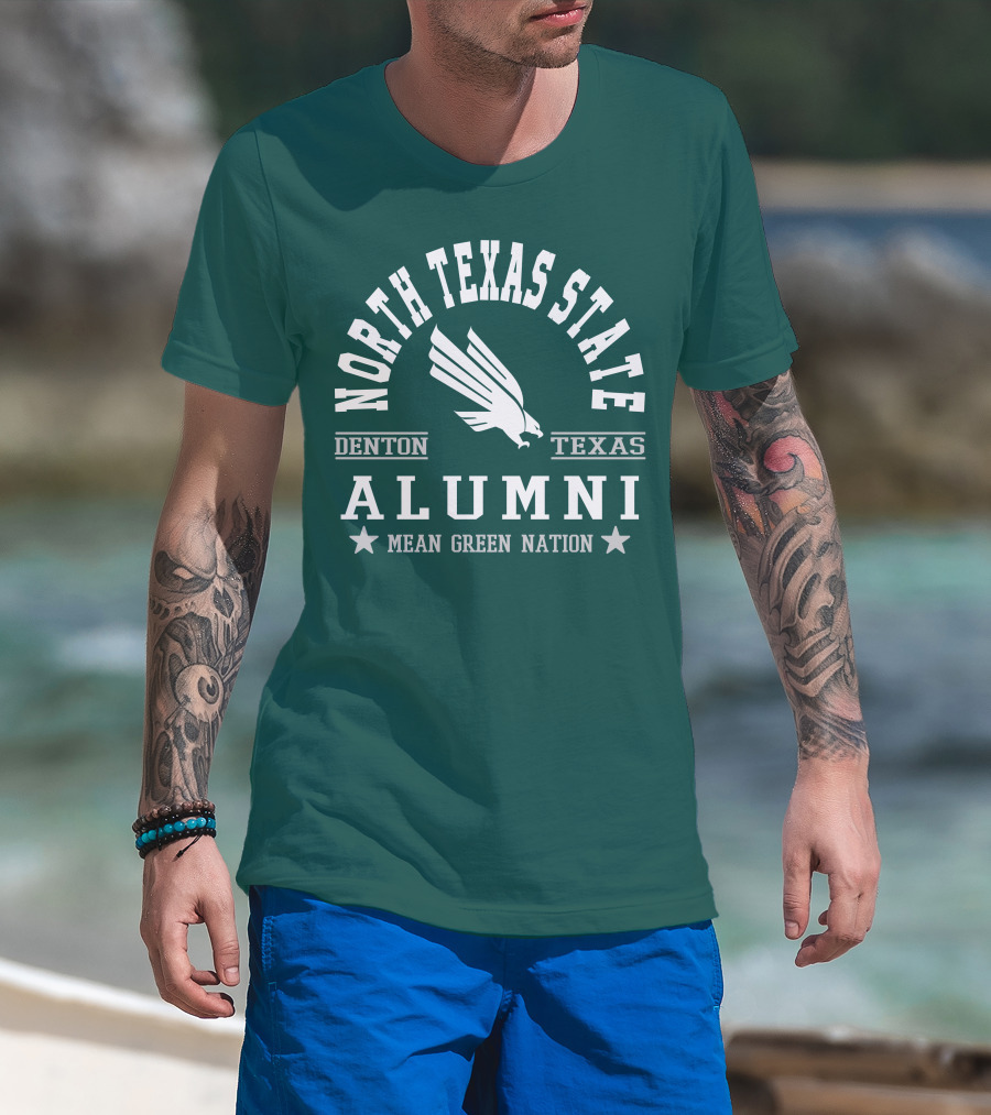 North Texas State Denton Texas Alumni Mean Green Nation T-Shirt