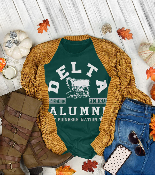 Delta University Center Michigan Alumni Pioneers Nation T-Shirt