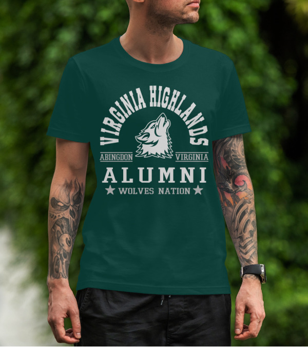 Virginia Highlands Abingdon Virginia Alumni Wolves Nation T-Shirt