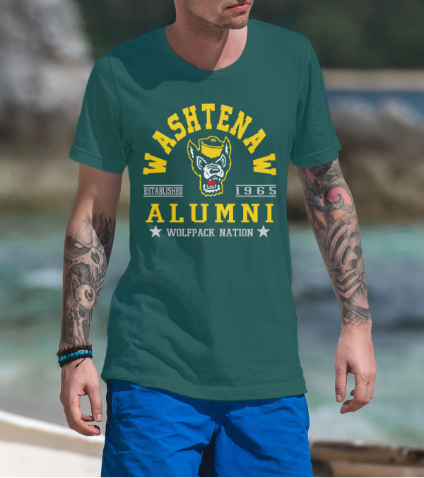 Washtenaw Alumni Established 1965 Wolfpack Nation T-Shirt