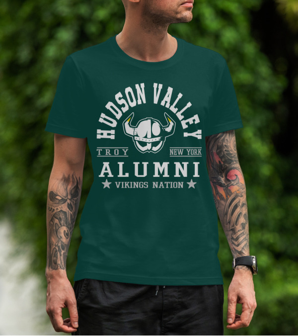 Hudson Valley Troy New York Alumni Vikings Nation T-Shirt