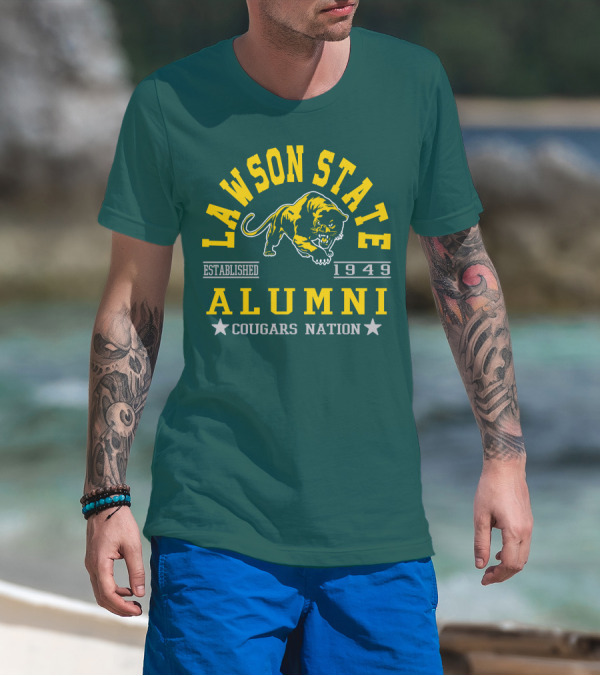 Lawson State Alumni Cougars Nation Established 1949 T-Shirt