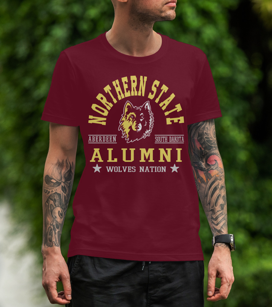 Northern State Alumni Wolves Nation Aberdeen South Dakota T-Shirt