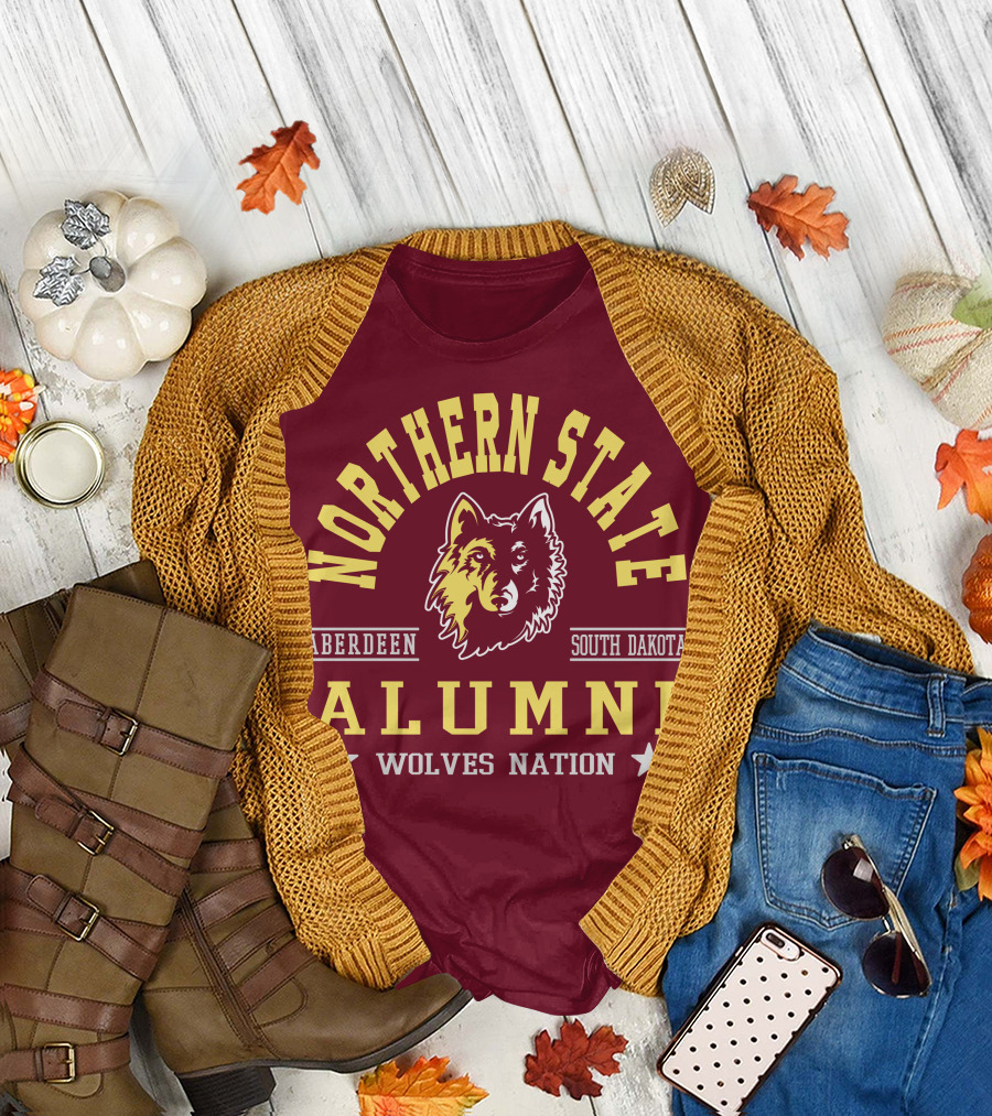 Northern State Alumni Wolves Nation Aberdeen South Dakota T-Shirt
