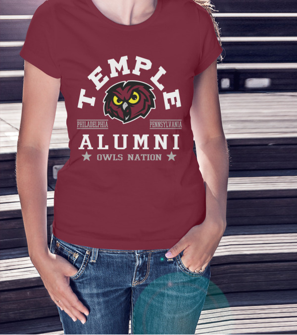 Temple Alumni Owls Nation Philadelphia Pennsylvania T-Shirt