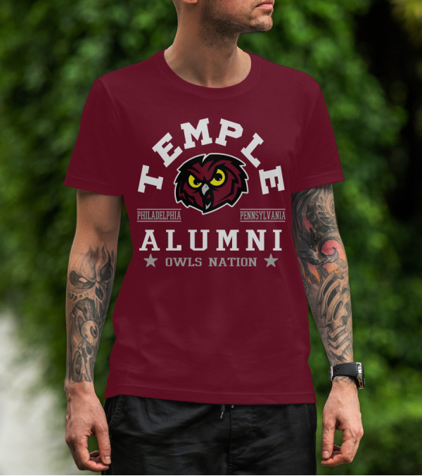 Temple Alumni Owls Nation Philadelphia Pennsylvania T-Shirt