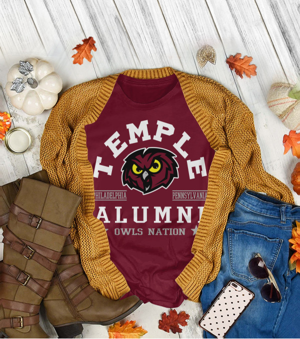 Temple Alumni Owls Nation Philadelphia Pennsylvania T-Shirt