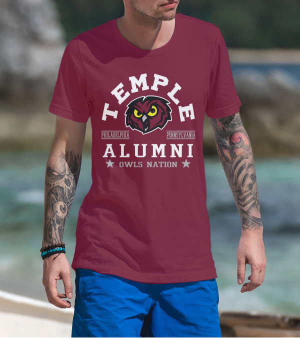 Temple Alumni Owls Nation Philadelphia Pennsylvania T-Shirt