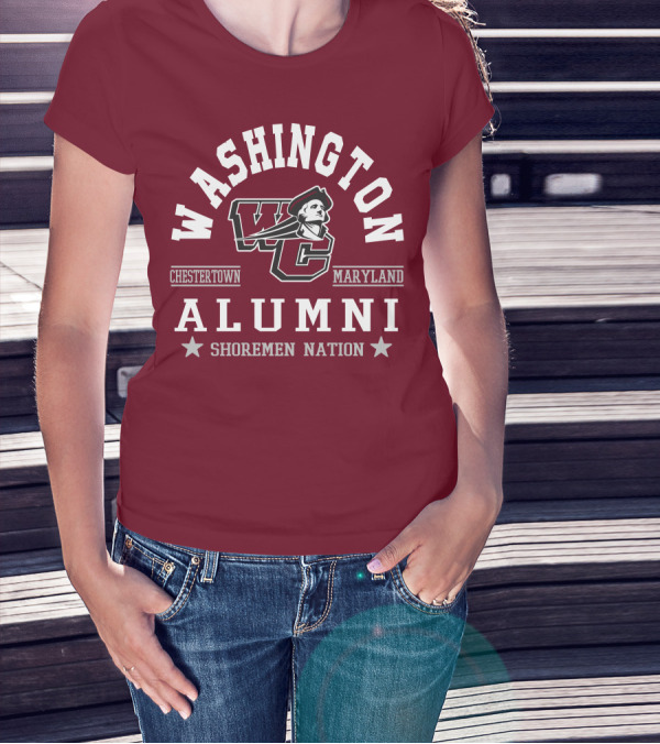 Washington College Alumni Shoremen Nation Chestertown Maryland WC T-Shirt