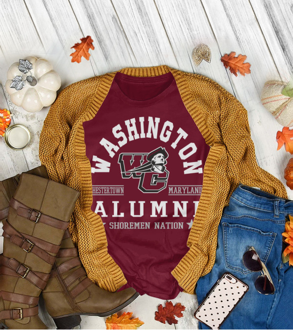 Washington College Alumni Shoremen Nation Chestertown Maryland WC T-Shirt