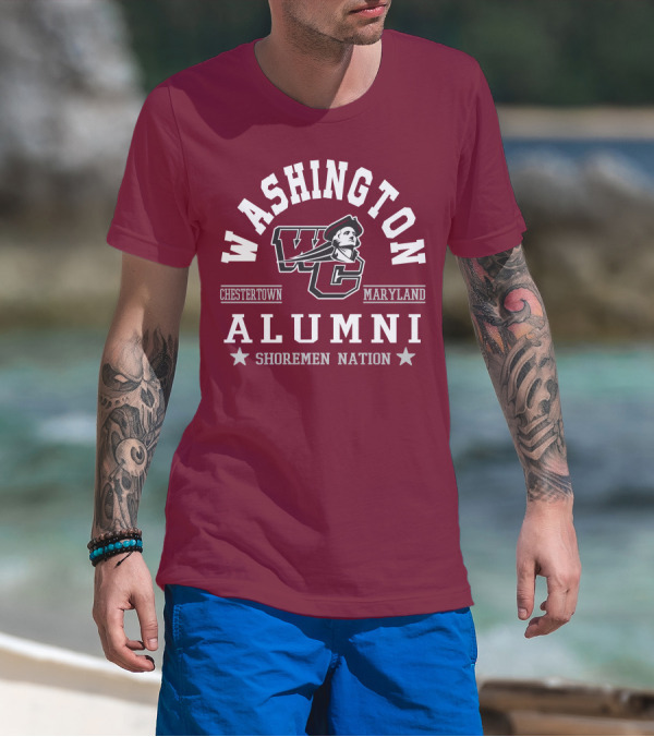 Washington College Alumni Shoremen Nation Chestertown Maryland WC T-Shirt