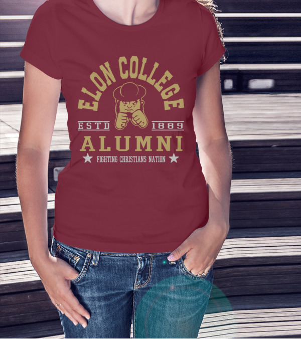 Elon College Alumni Fighting Christians Nation Estd 1889 T-Shirt
