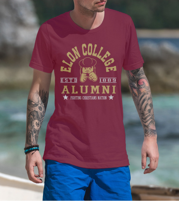 Elon College Alumni Fighting Christians Nation Estd 1889 T-Shirt