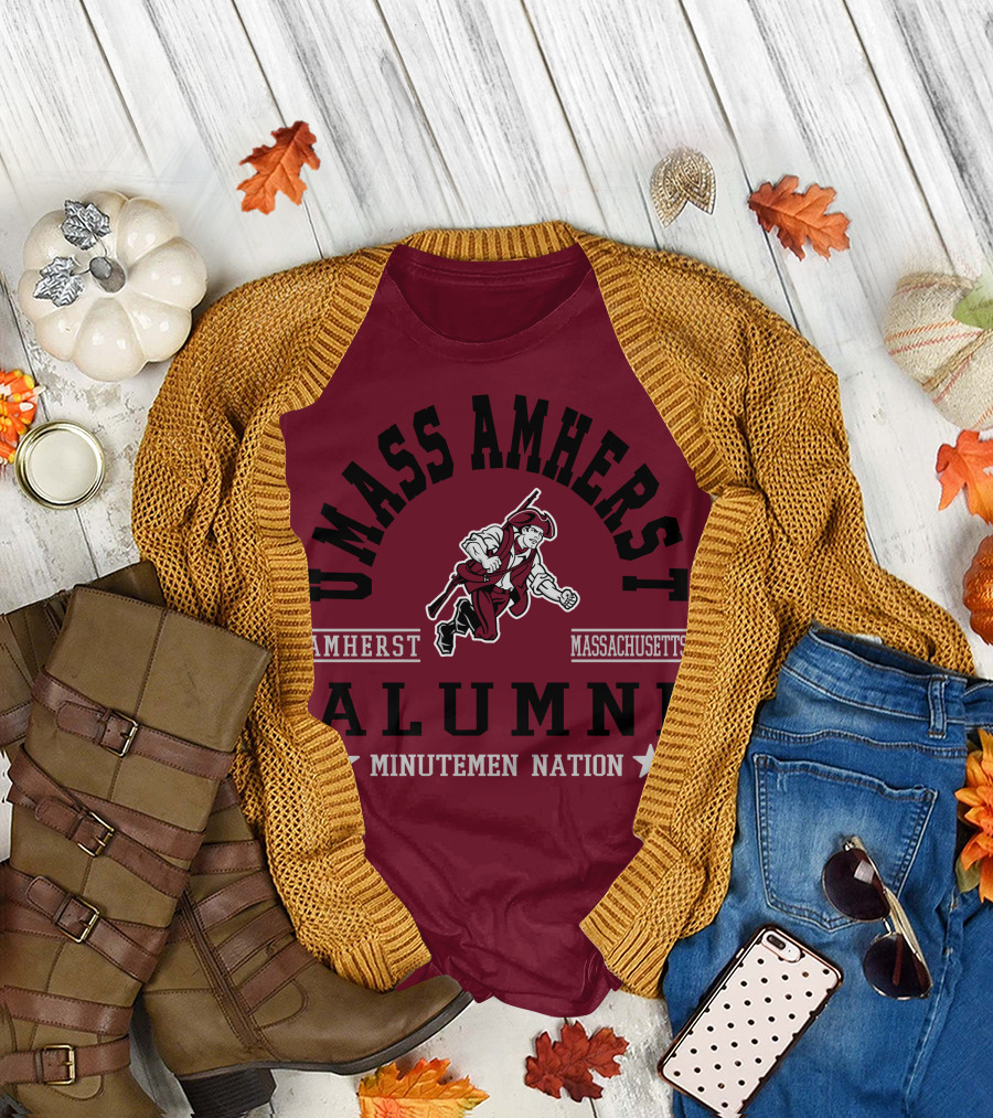 UMass Amherst Alumni Minutemen Nation Massachusetts T-Shirt
