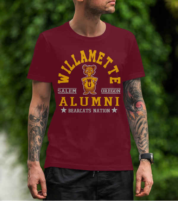 Willamette University Alumni Salem Oregon Bearcats Nation WU T-Shirt