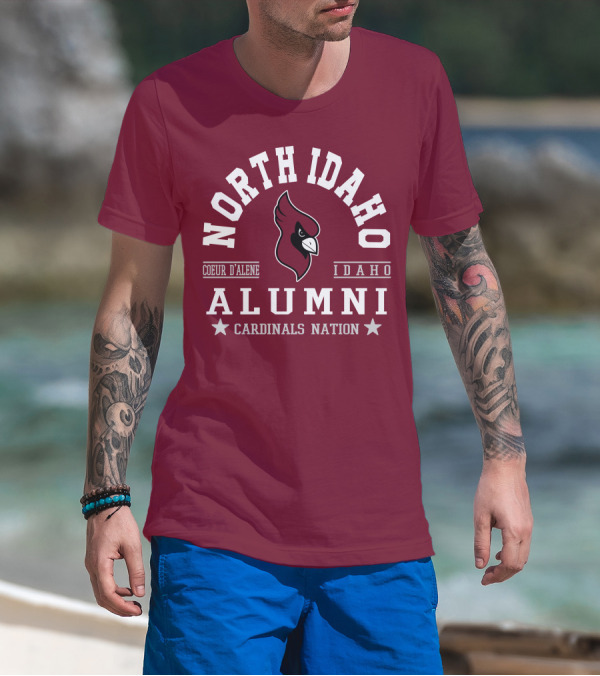 North Idaho Coeur D'Alene Alumni Cardinals Nation Idaho T-Shirt