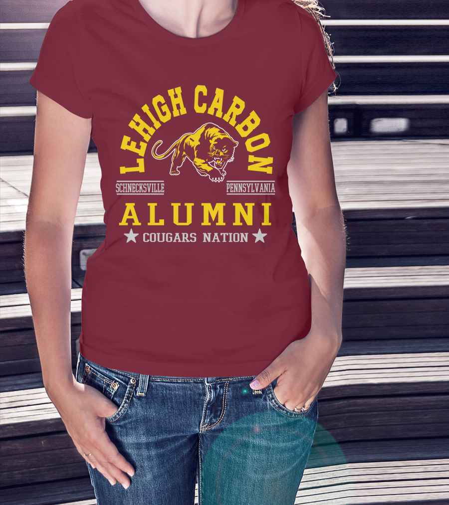 Lehigh Carbon Alumni Cougars Nation Schnecksville Pennsylvania T-Shirt