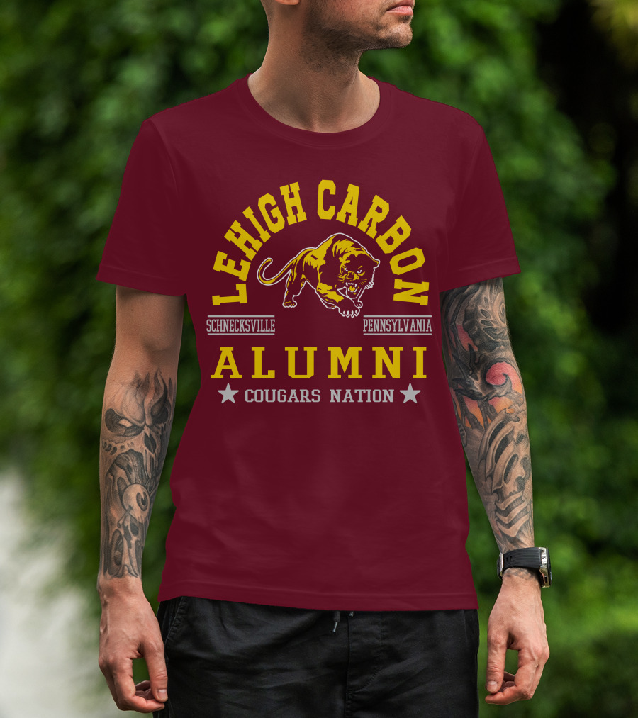 Lehigh Carbon Alumni Cougars Nation Schnecksville Pennsylvania T-Shirt