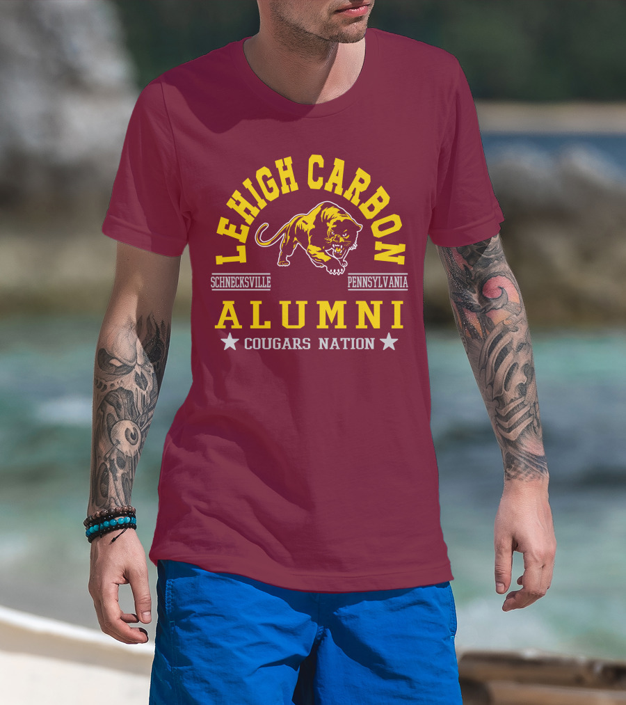 Lehigh Carbon Alumni Cougars Nation Schnecksville Pennsylvania T-Shirt