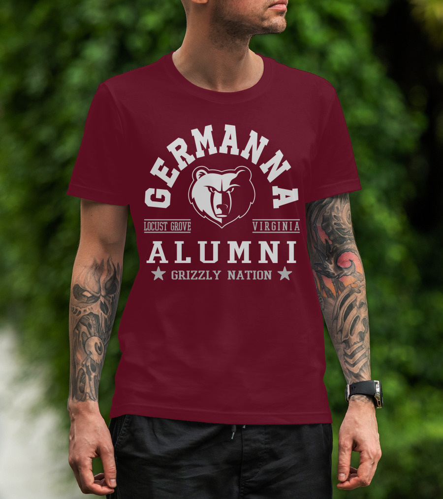 Germanna College Alumni Locust Grove Virginia Grizzly Nation T-Shirt