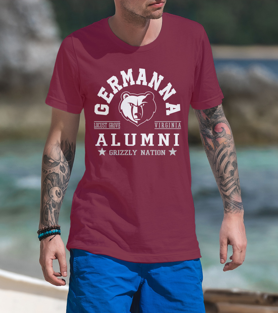 Germanna College Alumni Locust Grove Virginia Grizzly Nation T-Shirt