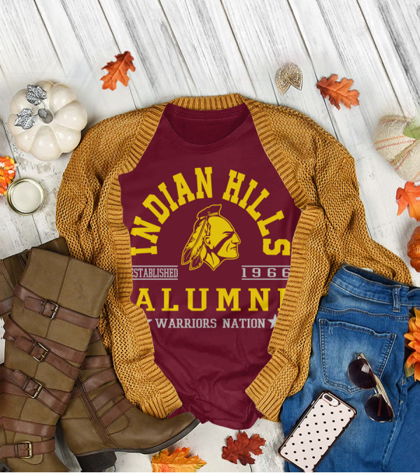 Indian Hills Warriors Alumni Established 1966 Nation T-Shirt